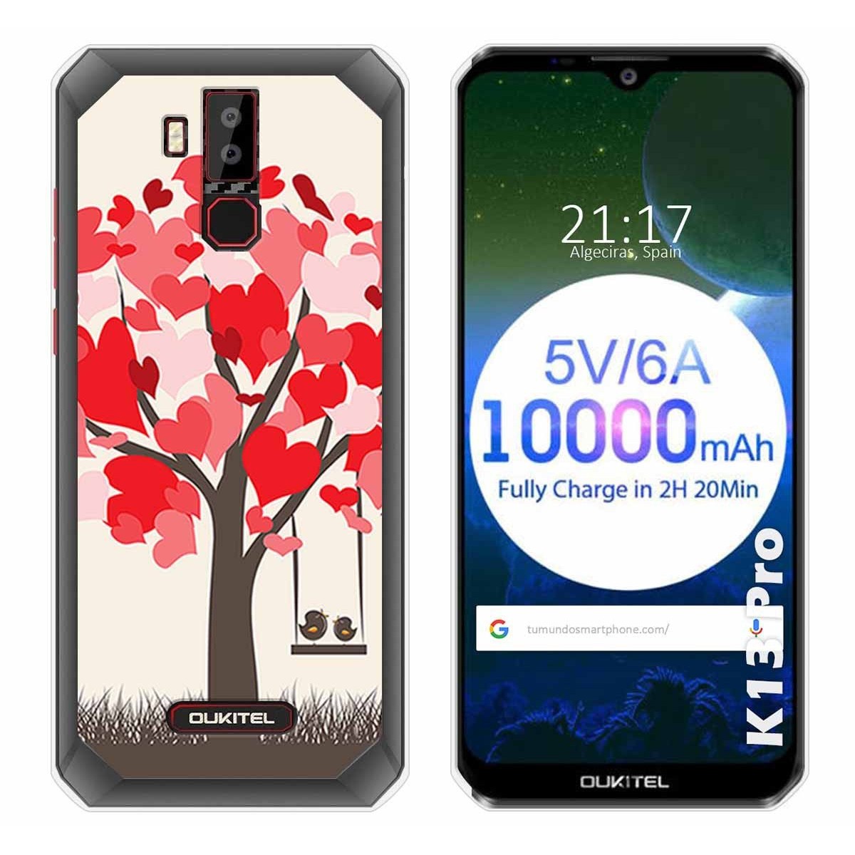 Funda Gel Tpu para Oukitel K13 Pro diseño Pajaritos Dibujos