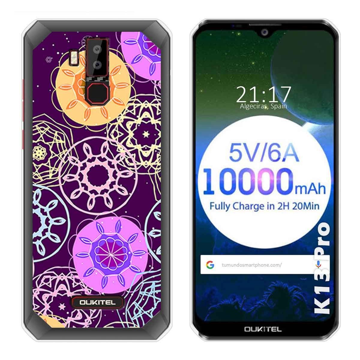 Funda Gel Tpu para Oukitel K13 Pro diseño Radial Dibujos