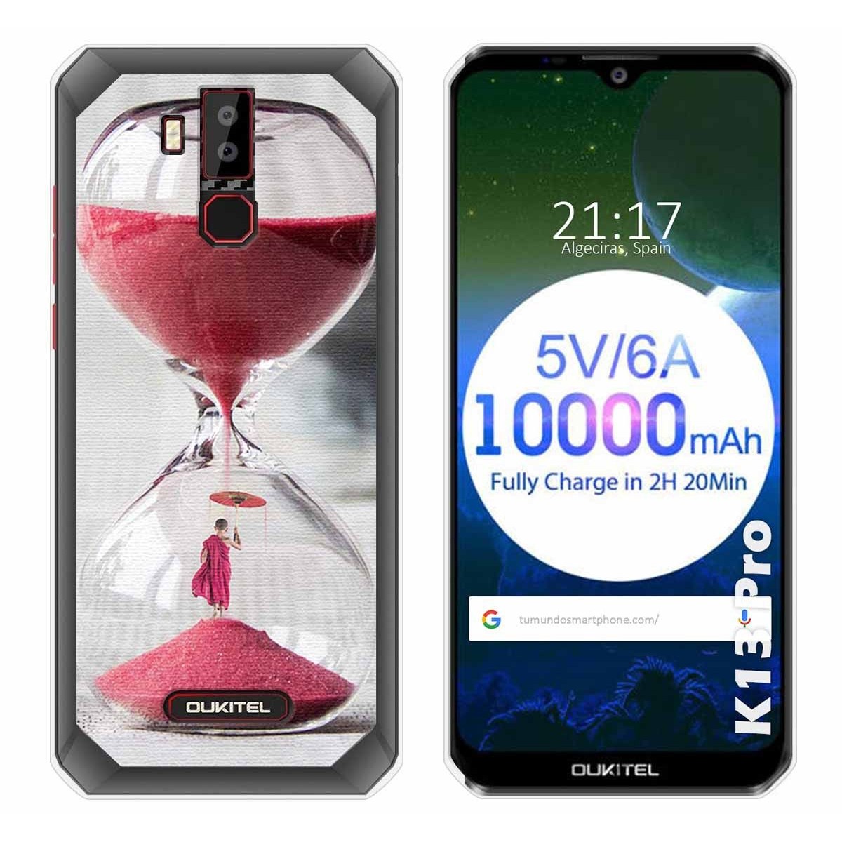 Funda Gel Tpu para Oukitel K13 Pro diseño Reloj Dibujos