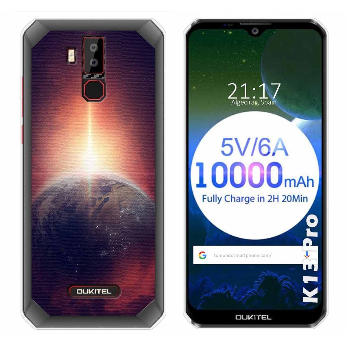 Funda Gel Tpu para Oukitel K13 Pro diseño Tierra Dibujos