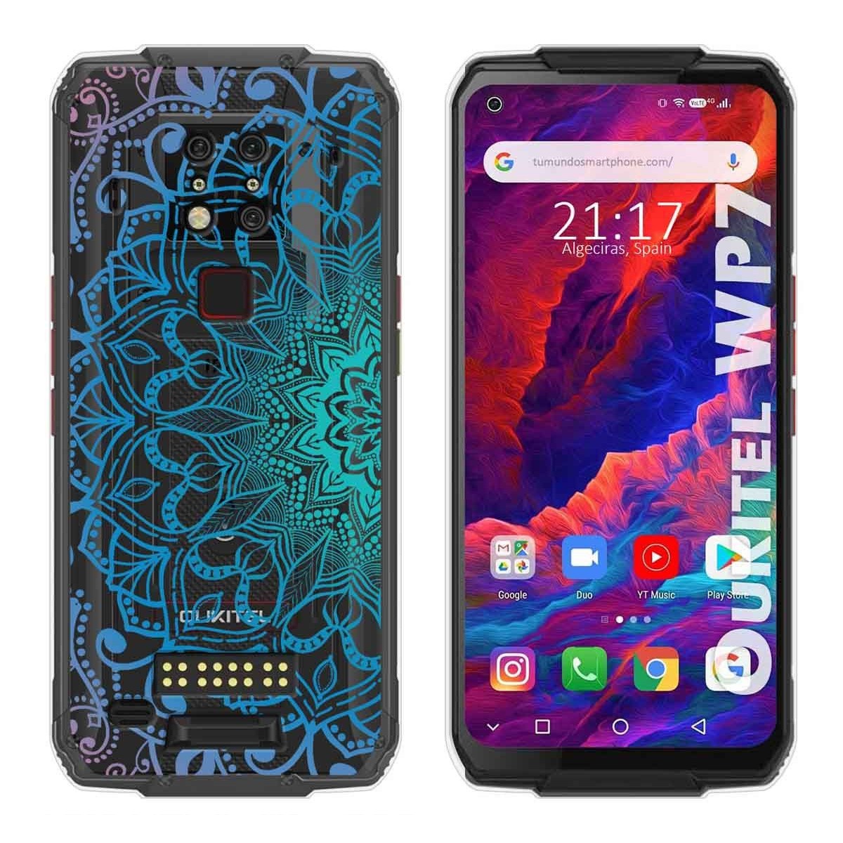 Funda Gel Transparente para Oukitel Wp7 diseño Mandala Dibujos