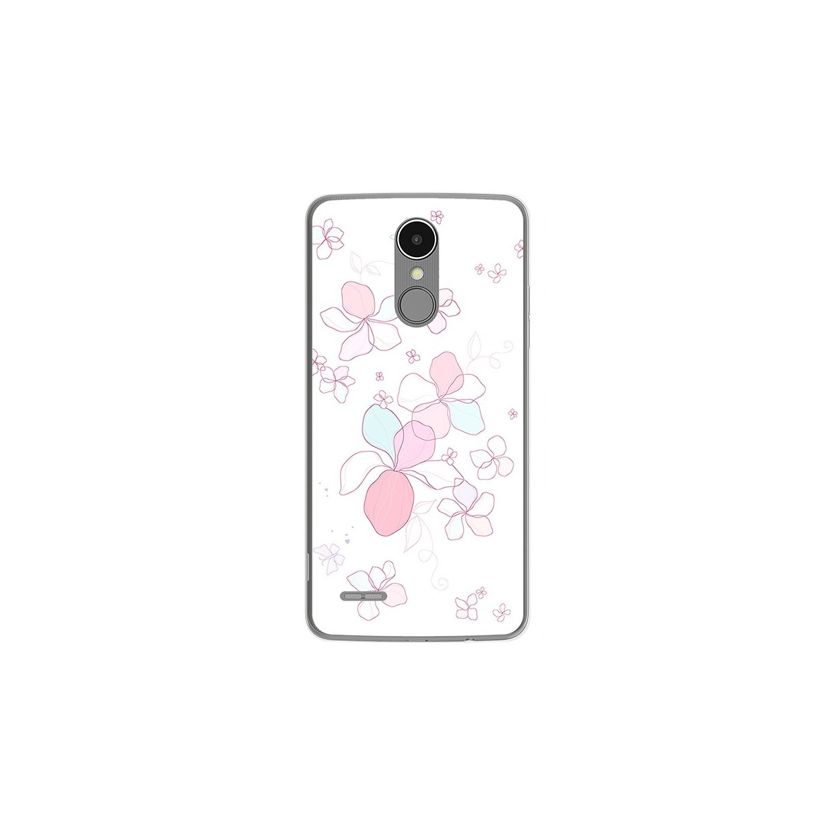 Funda Gel Tpu para Lg K4 2017 / K8 2017 Diseño Flores Minimal Dibujos