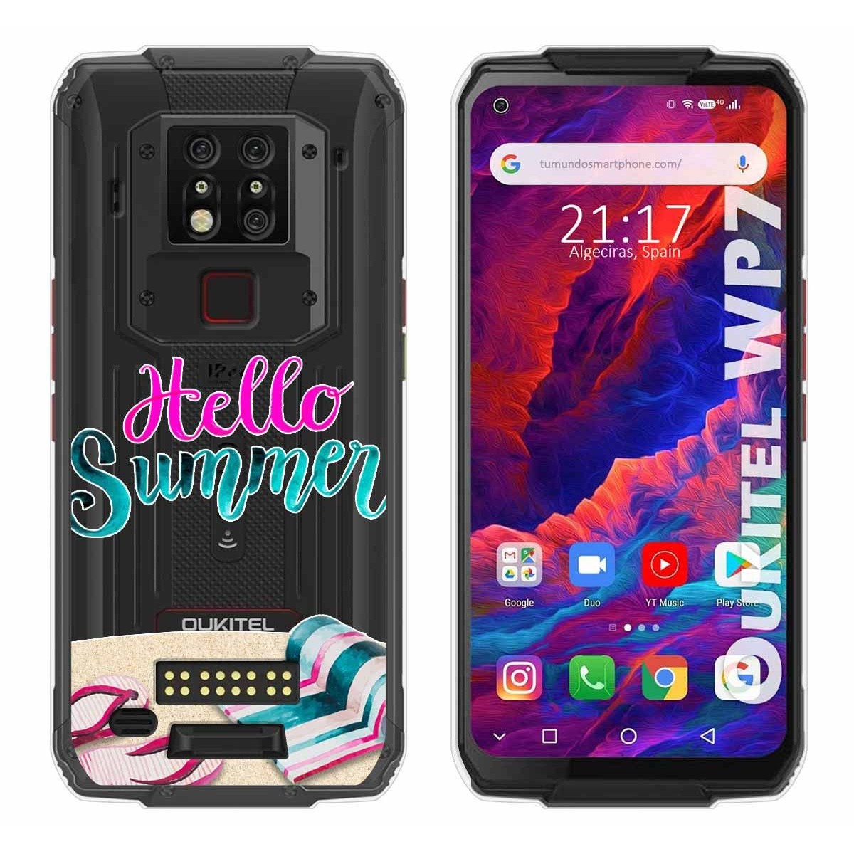 Funda Gel Transparente para Oukitel Wp7 diseño Summer Dibujos