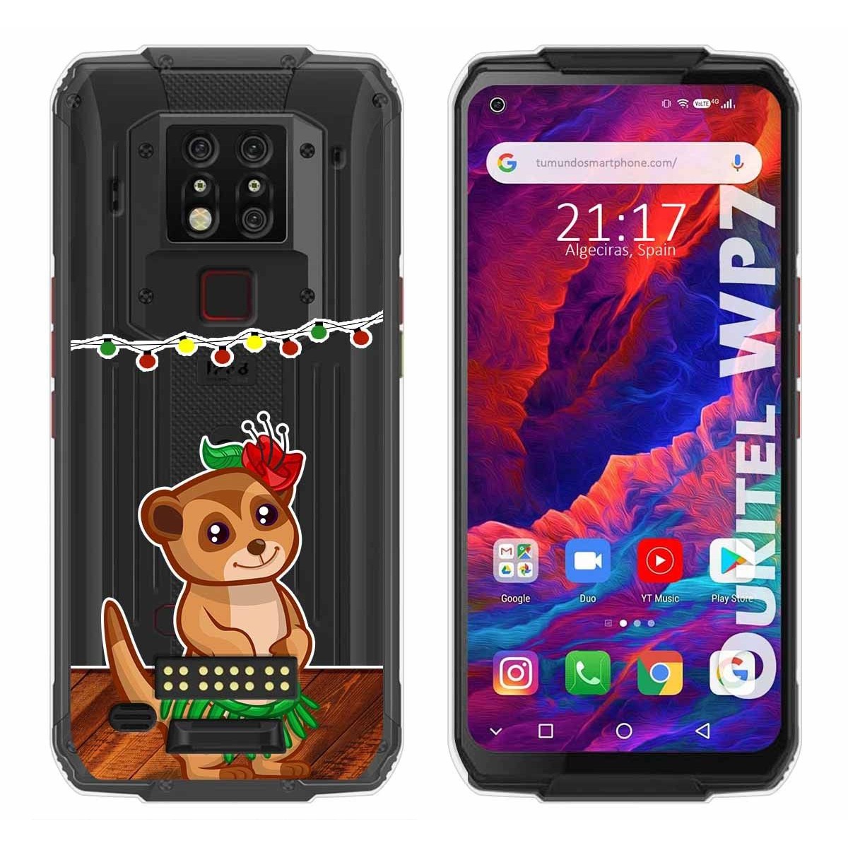 Funda Gel Transparente para Oukitel Wp7 diseño Suricata Dibujos