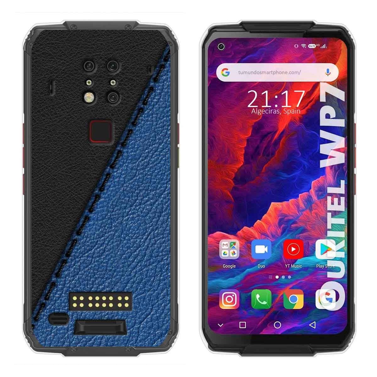 Funda Gel Tpu para Oukitel Wp7 diseño Cuero 02 Dibujos