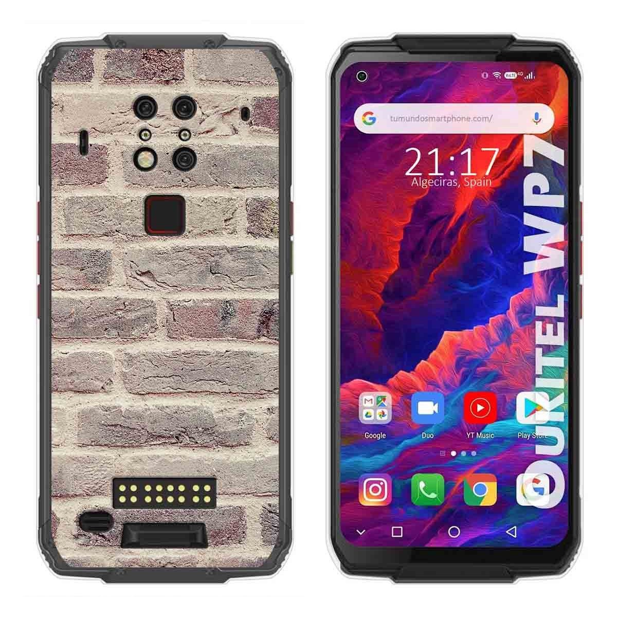 Funda Gel Tpu para Oukitel Wp7 diseño Ladrillo 01 Dibujos