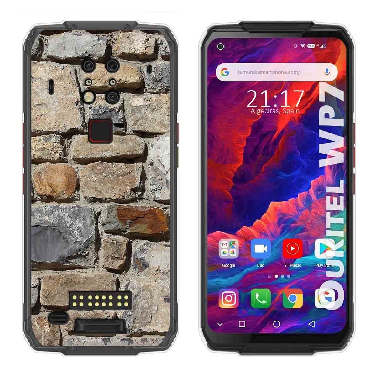 Funda Gel Tpu para Oukitel Wp7 diseño Ladrillo 03 Dibujos