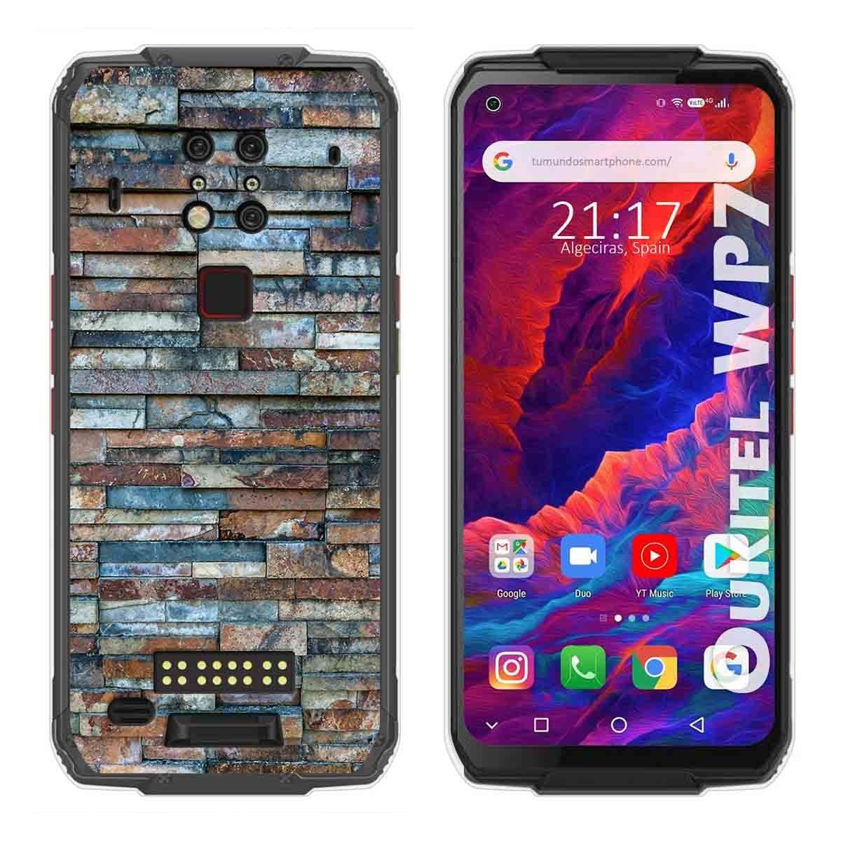 Funda Gel Tpu para Oukitel Wp7 diseño Ladrillo 05 Dibujos