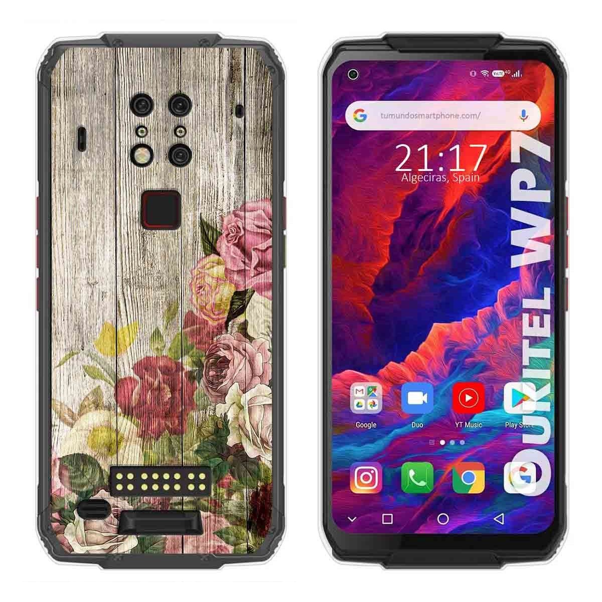 Funda Gel Tpu para Oukitel Wp7 diseño Madera 08 Dibujos