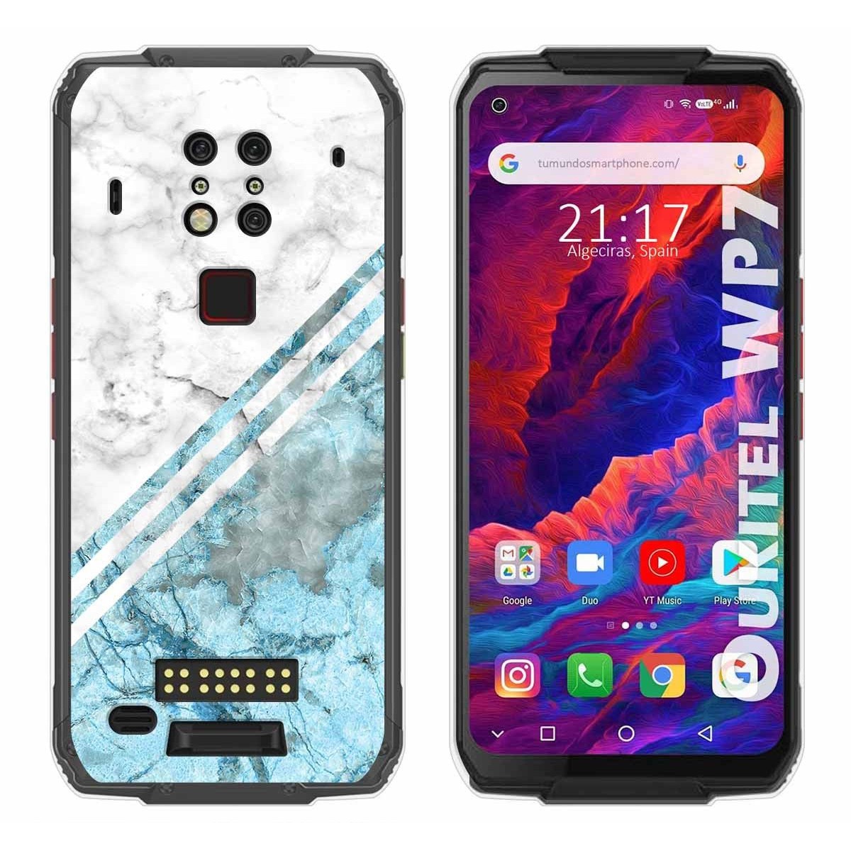 Funda Gel Tpu para Oukitel Wp7 diseño Mármol 02 Dibujos