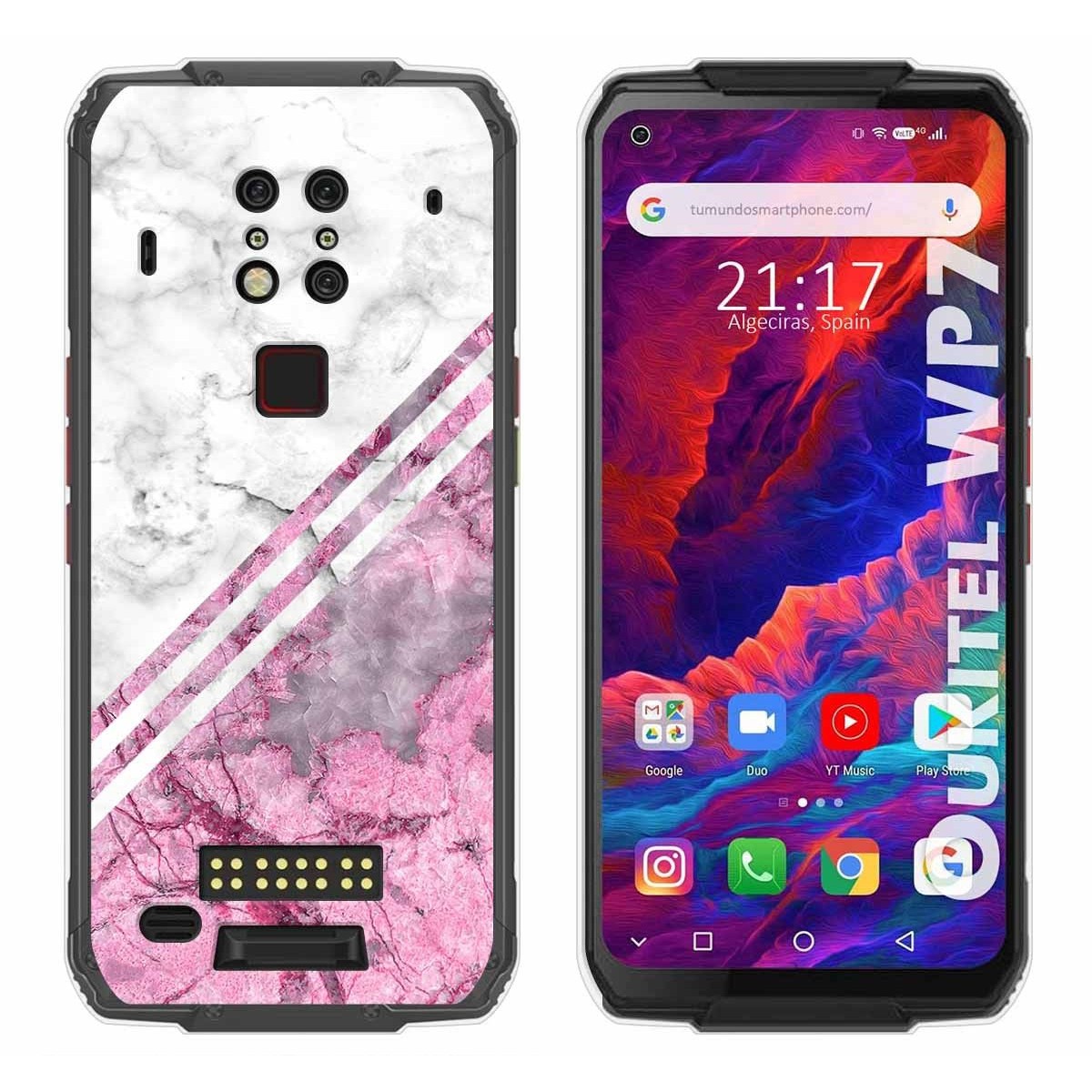 Funda Gel Tpu para Oukitel Wp7 diseño Mármol 03 Dibujos