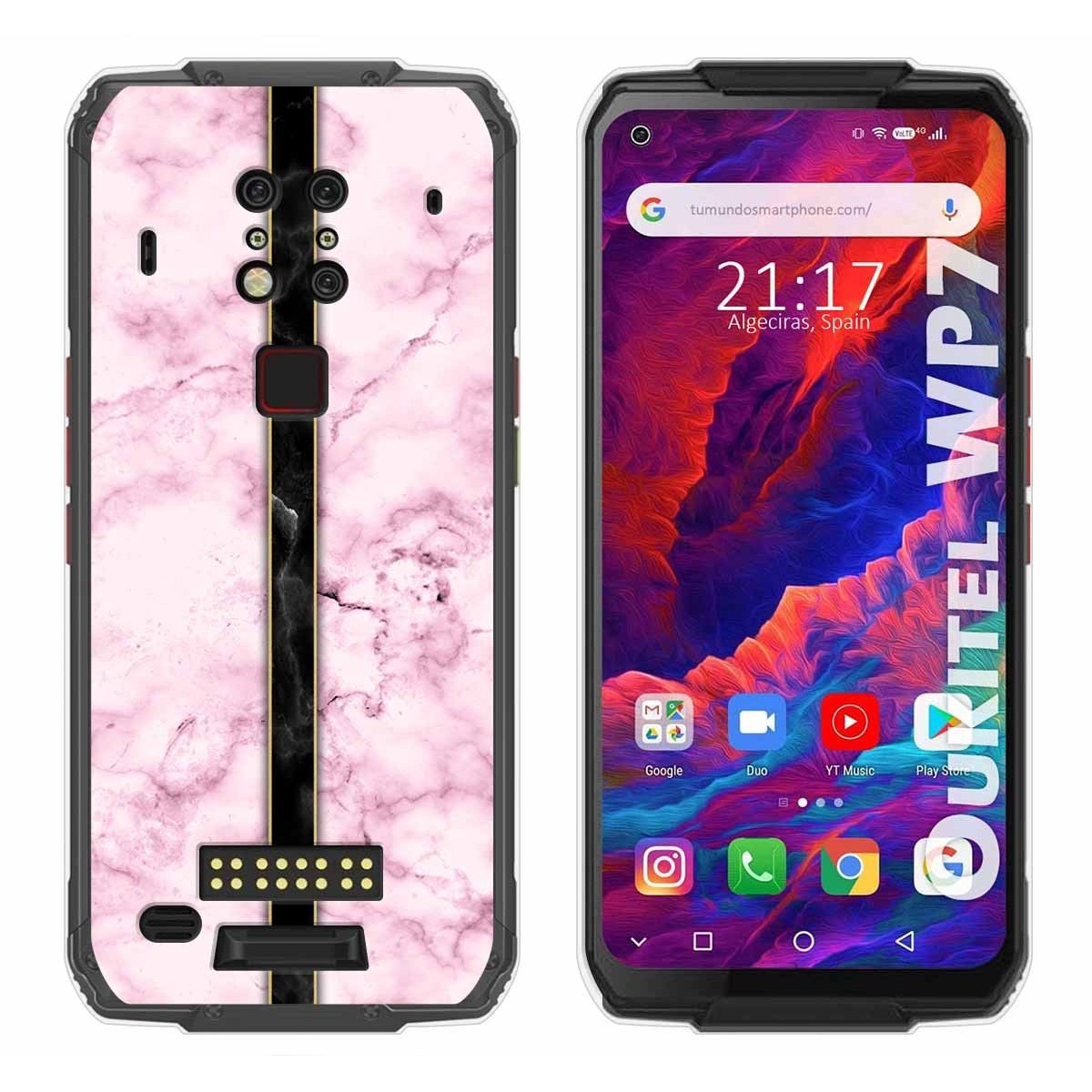 Funda Gel Tpu para Oukitel Wp7 diseño Mármol 04 Dibujos