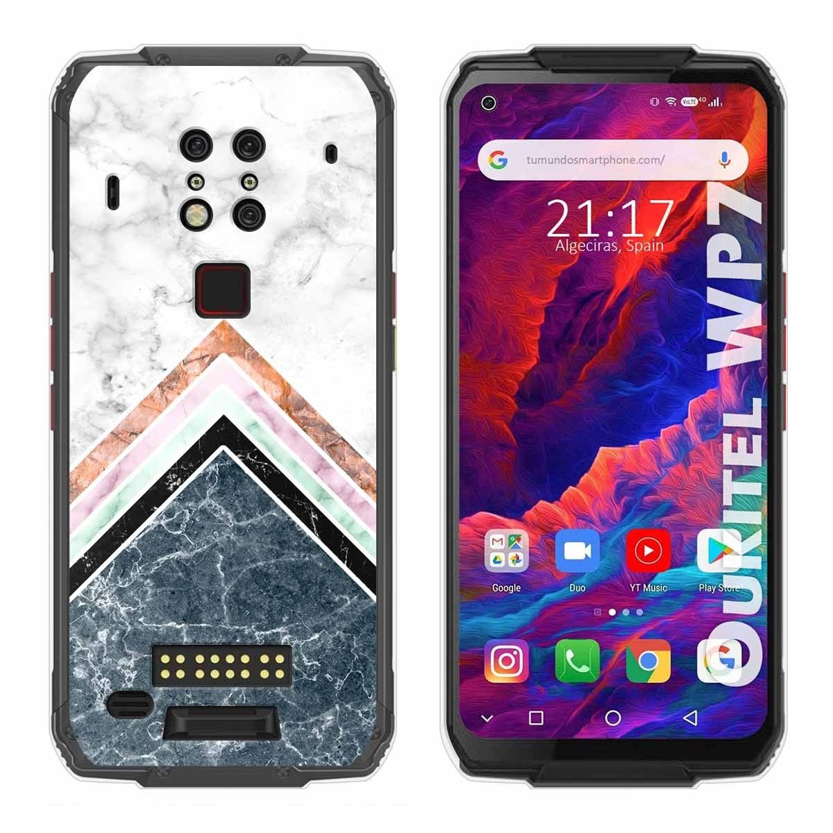 Funda Gel Tpu para Oukitel Wp7 diseño Mármol 05 Dibujos