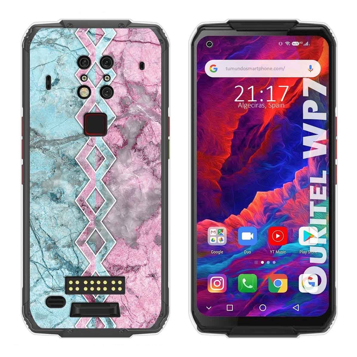Funda Gel Tpu para Oukitel Wp7 diseño Mármol 08 Dibujos