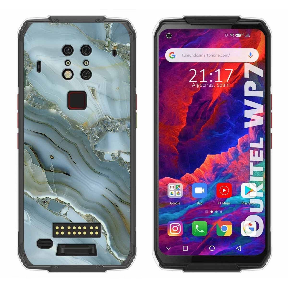 Funda Gel Tpu para Oukitel Wp7 diseño Mármol 09 Dibujos