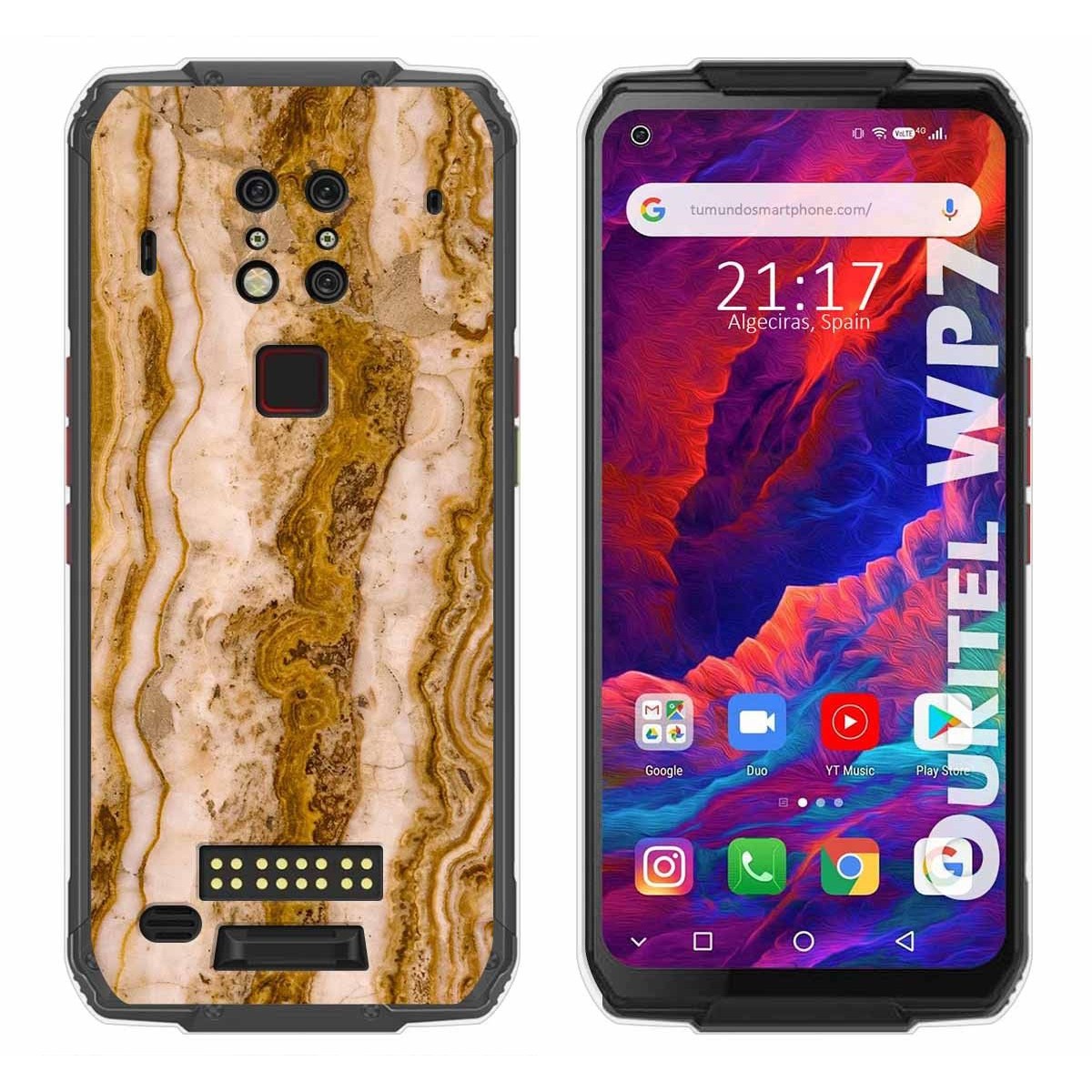 Funda Gel Tpu para Oukitel Wp7 diseño Mármol 10 Dibujos