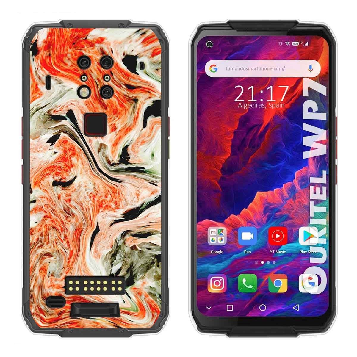 Funda Gel Tpu para Oukitel Wp7 diseño Mármol 12 Dibujos
