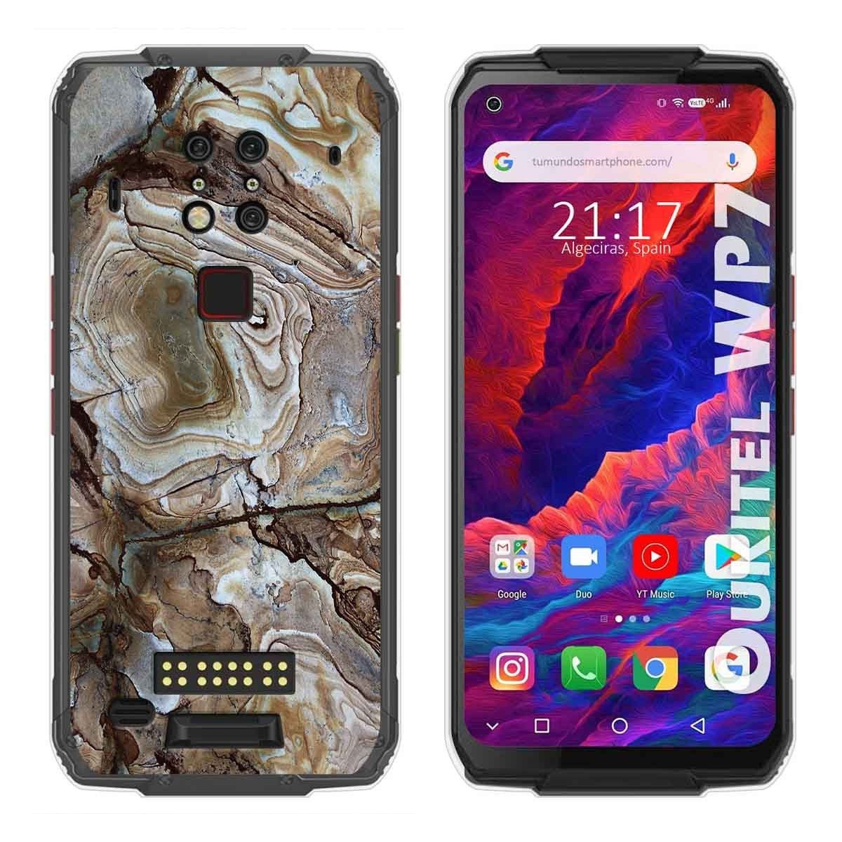 Funda Gel Tpu para Oukitel Wp7 diseño Mármol 14 Dibujos