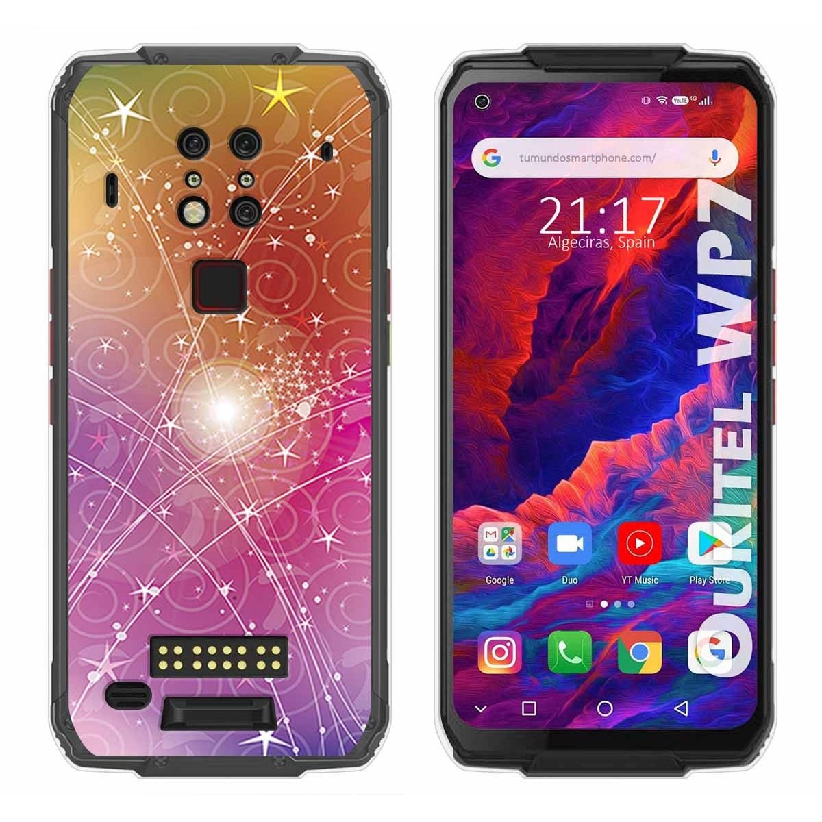 Funda Gel Tpu para Oukitel Wp7 diseño Abstracto Dibujos