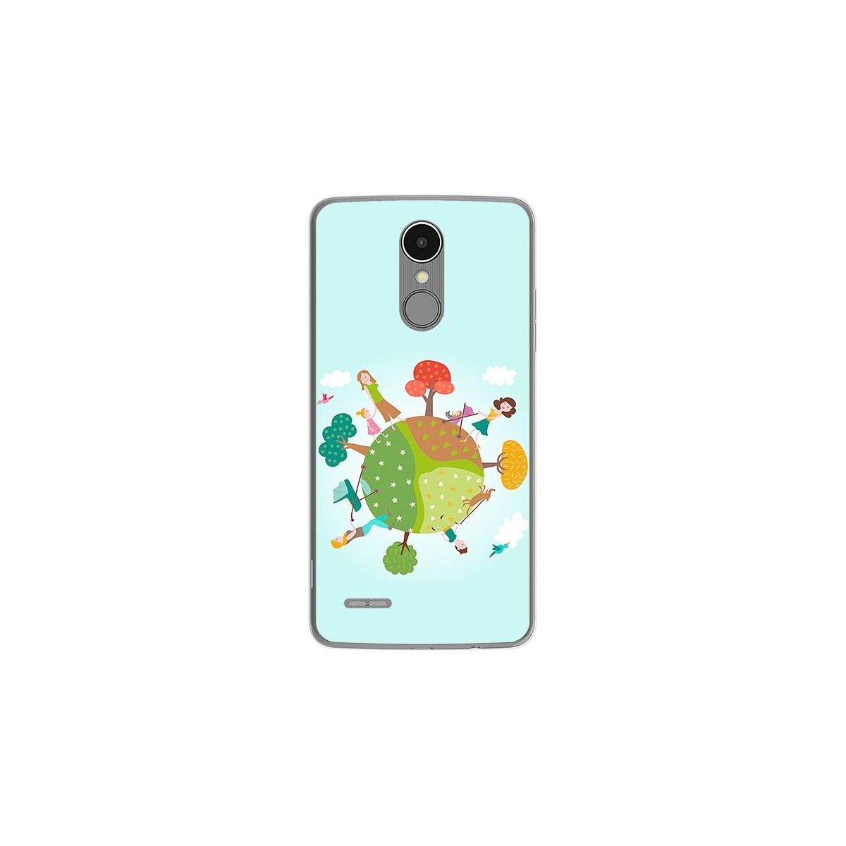 Funda Gel Tpu para Lg K4 2017 / K8 2017 Diseño Familia Dibujos