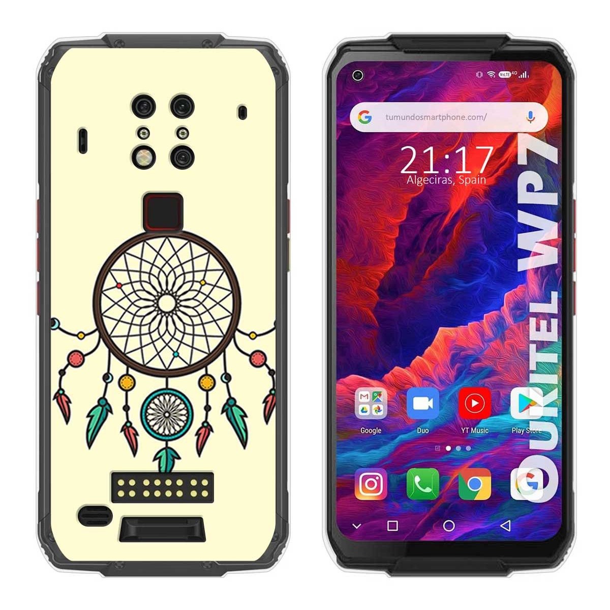 Funda Gel Tpu para Oukitel Wp7 diseño Atrapasueños Dibujos