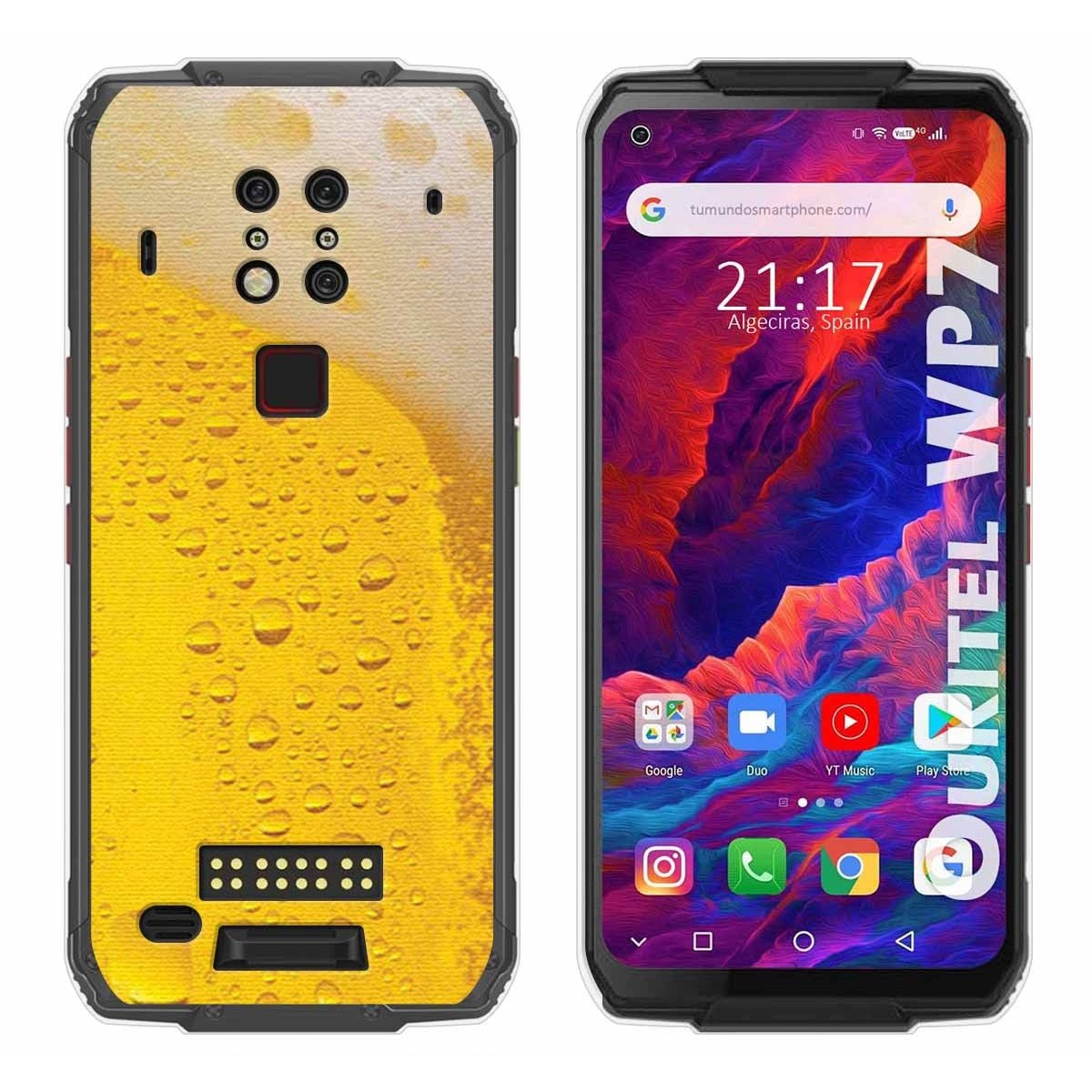 Funda Gel Tpu para Oukitel Wp7 diseño Cerveza Dibujos