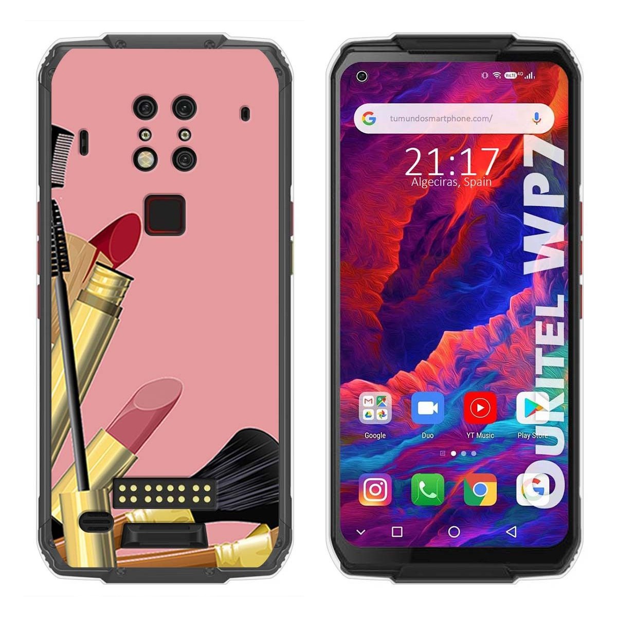 Funda Gel Tpu para Oukitel Wp7 diseño Brochas Dibujos
