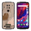 Funda Gel Tpu para Oukitel Wp7 diseño Corazones Madera Dibujos
