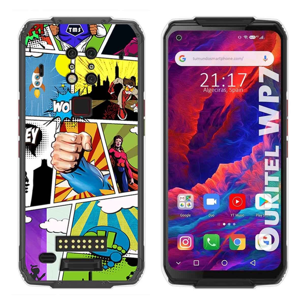 Funda Gel Tpu para Oukitel Wp7 diseño Comic Dibujos
