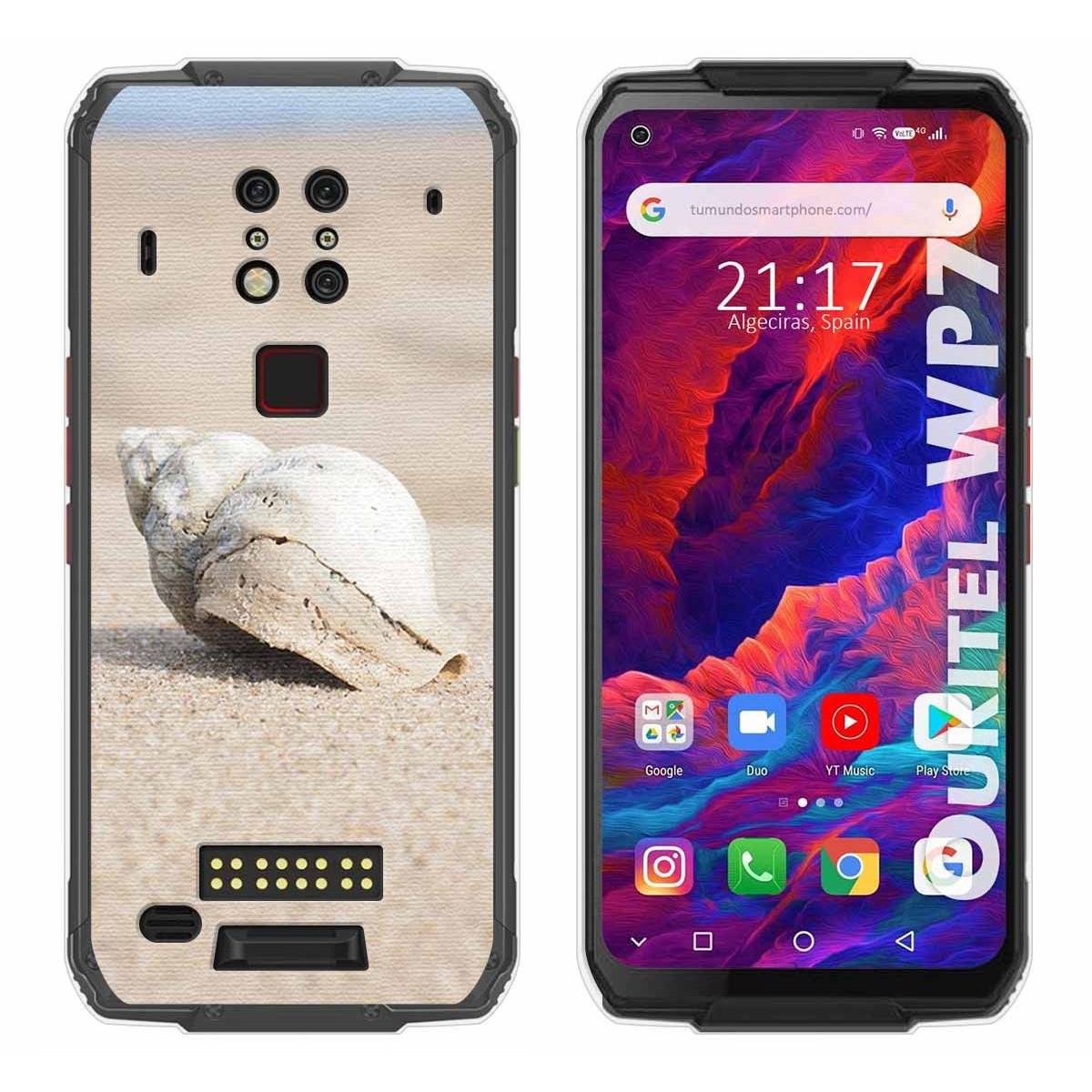 Funda Gel Tpu para Oukitel Wp7 diseño Concha Dibujos