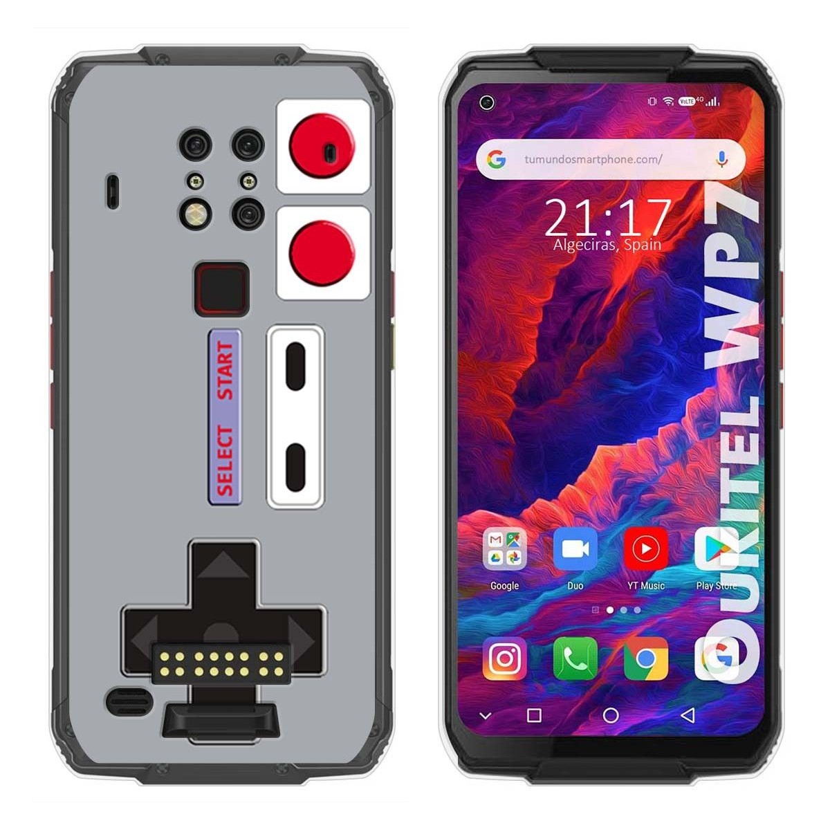 Funda Gel Tpu para Oukitel Wp7 diseño Consola Dibujos