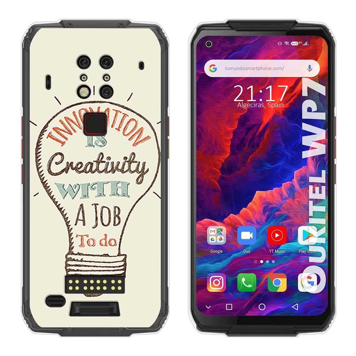 Funda Gel Tpu para Oukitel Wp7 diseño Creativity Dibujos