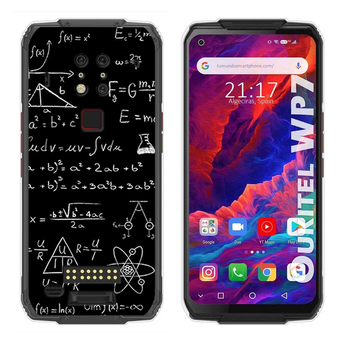 Funda Gel Tpu para Oukitel Wp7 diseño Formulas Dibujos