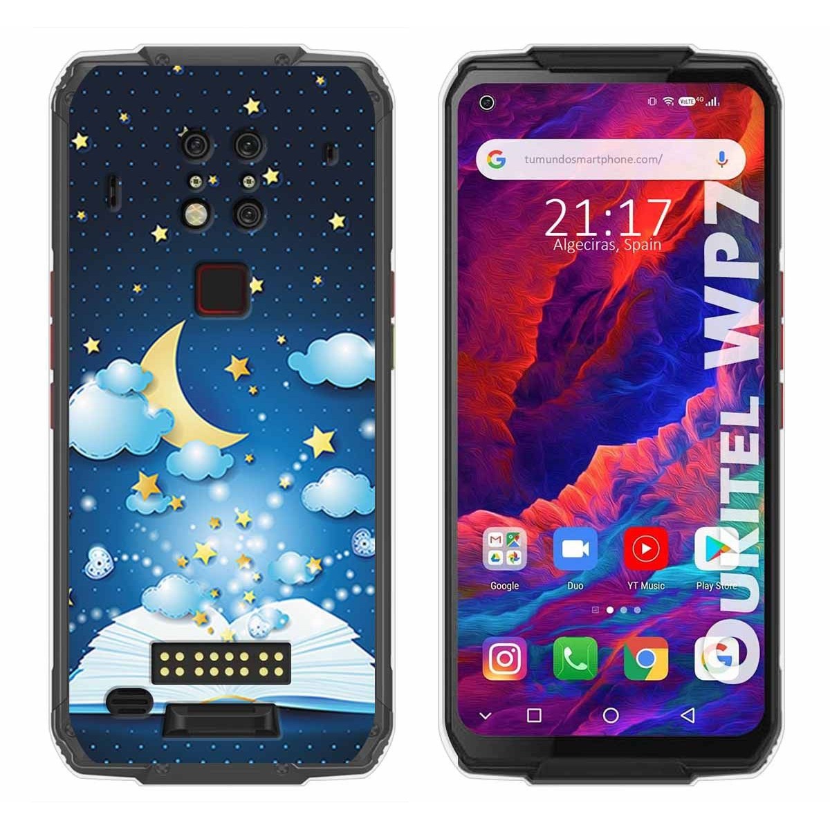 Funda Gel Tpu para Oukitel Wp7 diseño Libro Cuentos Dibujos