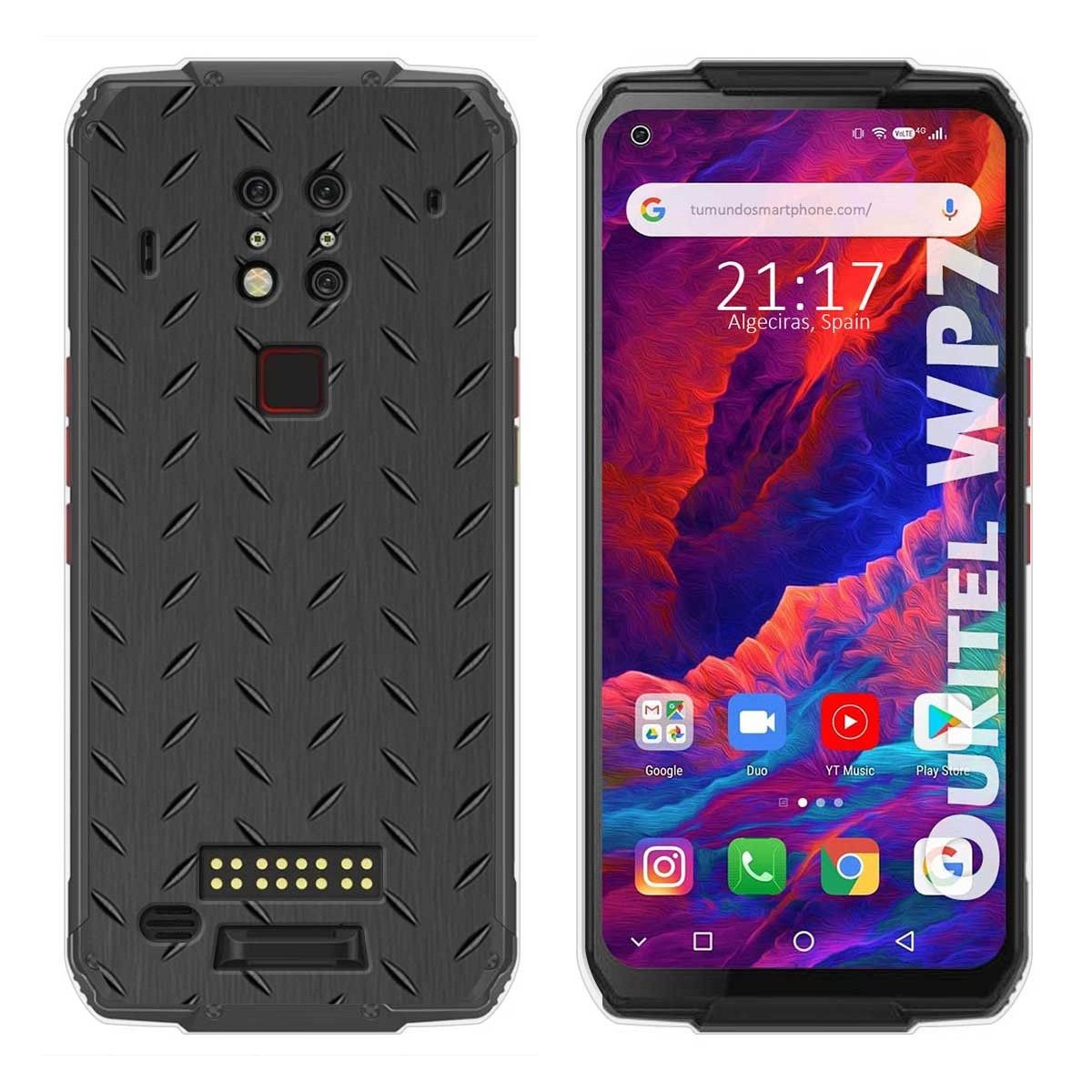 Funda Gel Tpu para Oukitel Wp7 diseño Metal Dibujos