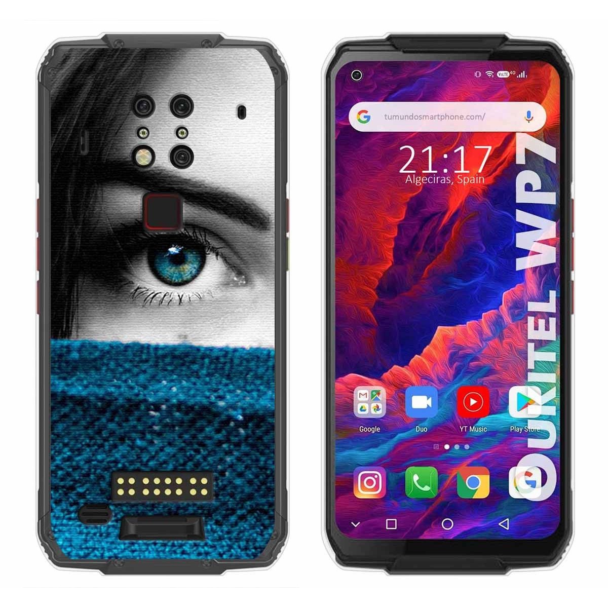 Funda Gel Tpu para Oukitel Wp7 diseño Ojo Dibujos