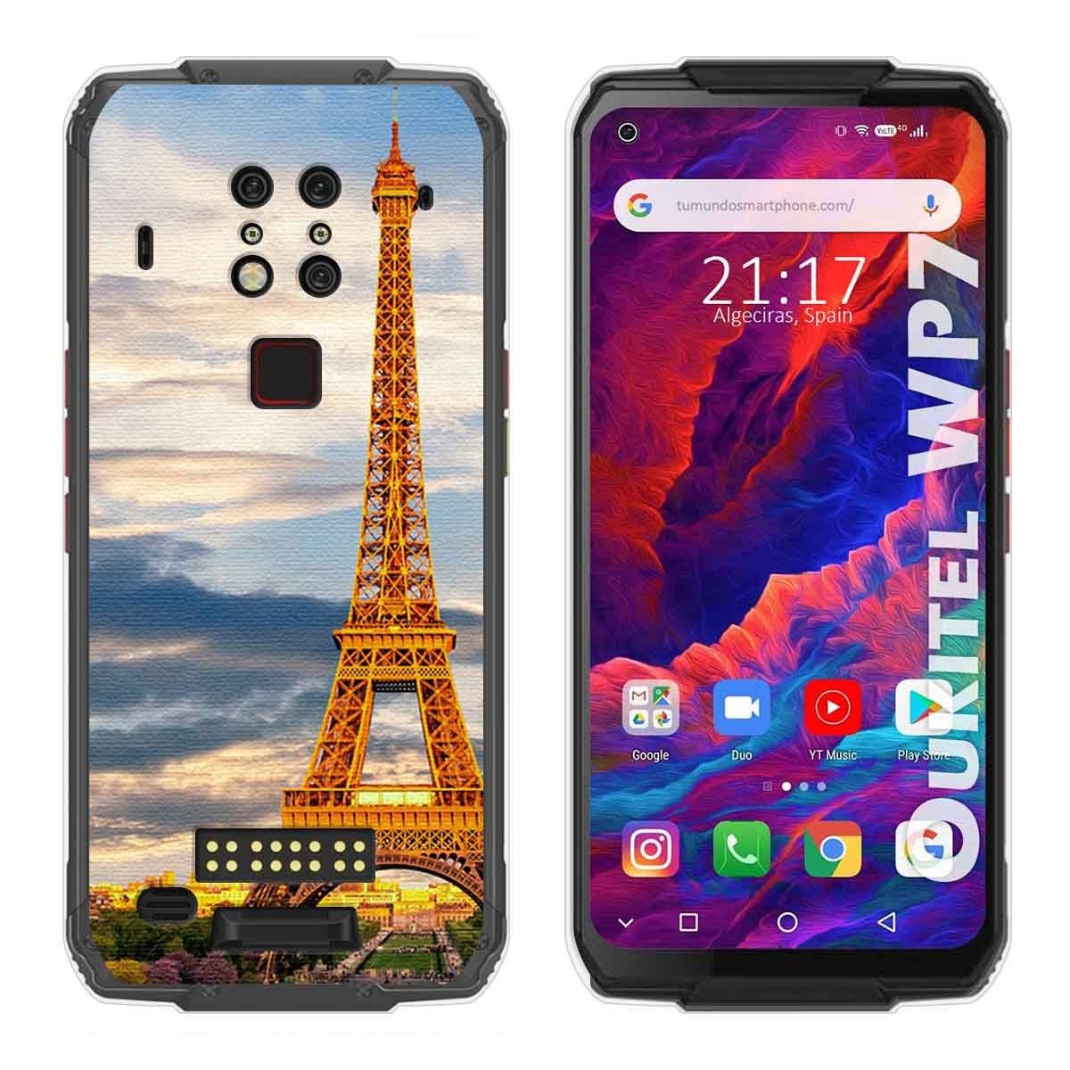 Funda Gel Tpu para Oukitel Wp7 diseño Paris Dibujos