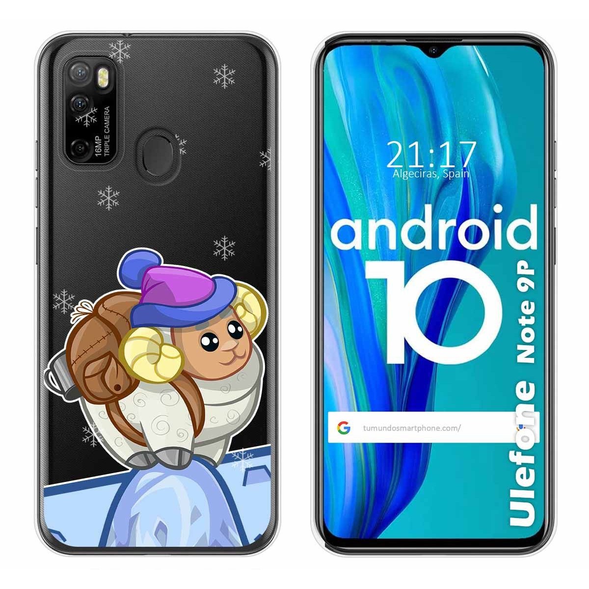 Funda Gel Transparente para Ulefone Armor Note 9P diseño Cabra Dibujos