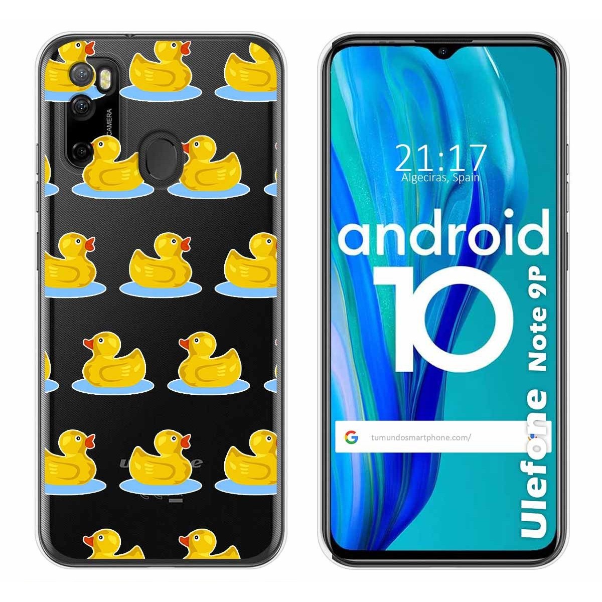 Funda Gel Transparente para Ulefone Armor Note 9P diseño Pato Dibujos
