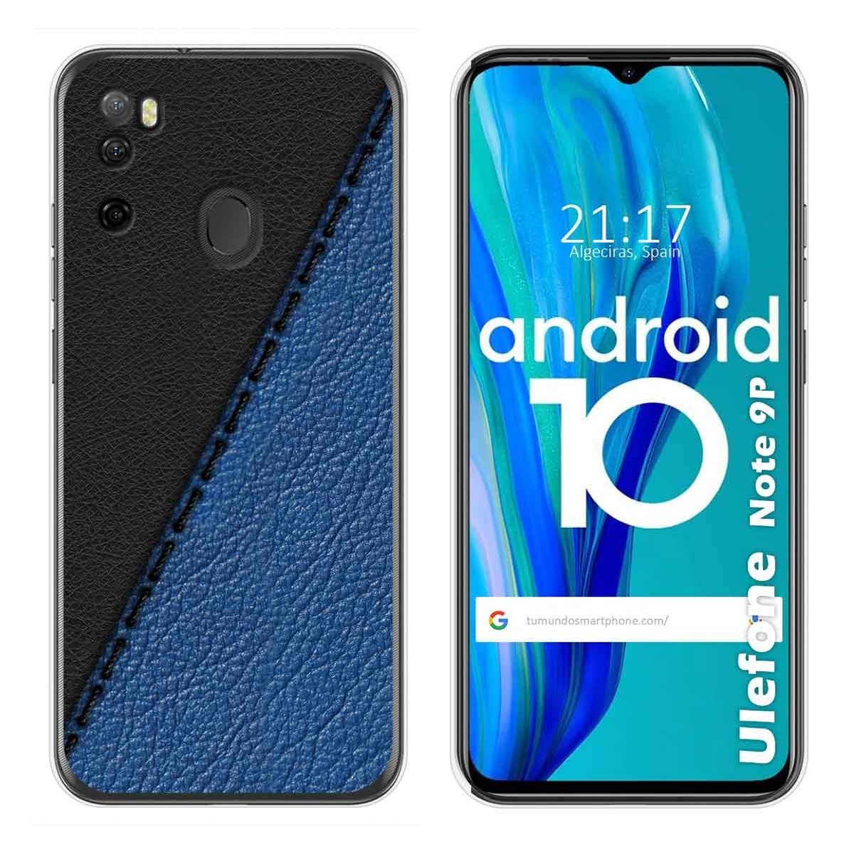 Funda Gel Tpu para Ulefone Armor Note 9P diseño Cuero 02 Dibujos