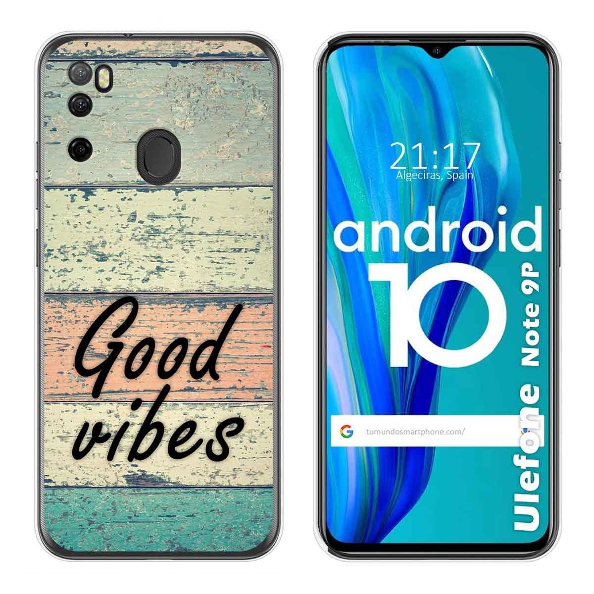 Funda Gel Tpu para Ulefone Armor Note 9P diseño Madera 01 Dibujos