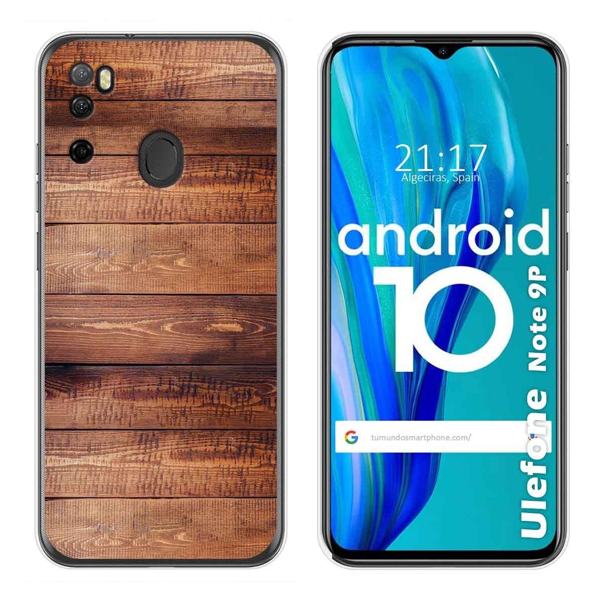 Funda Gel Tpu para Ulefone Armor Note 9P diseño Madera 02 Dibujos