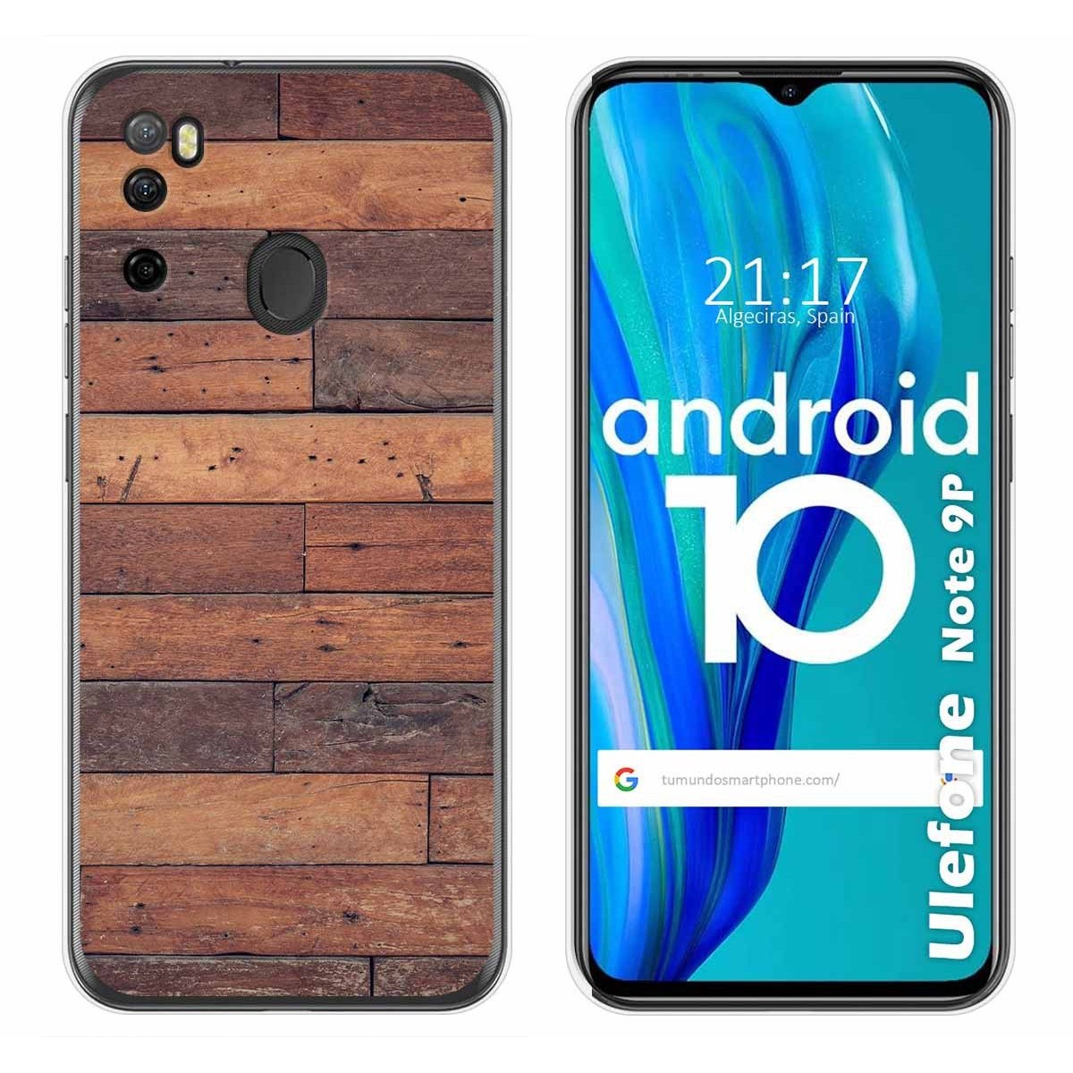 Funda Gel Tpu para Ulefone Armor Note 9P diseño Madera 03 Dibujos
