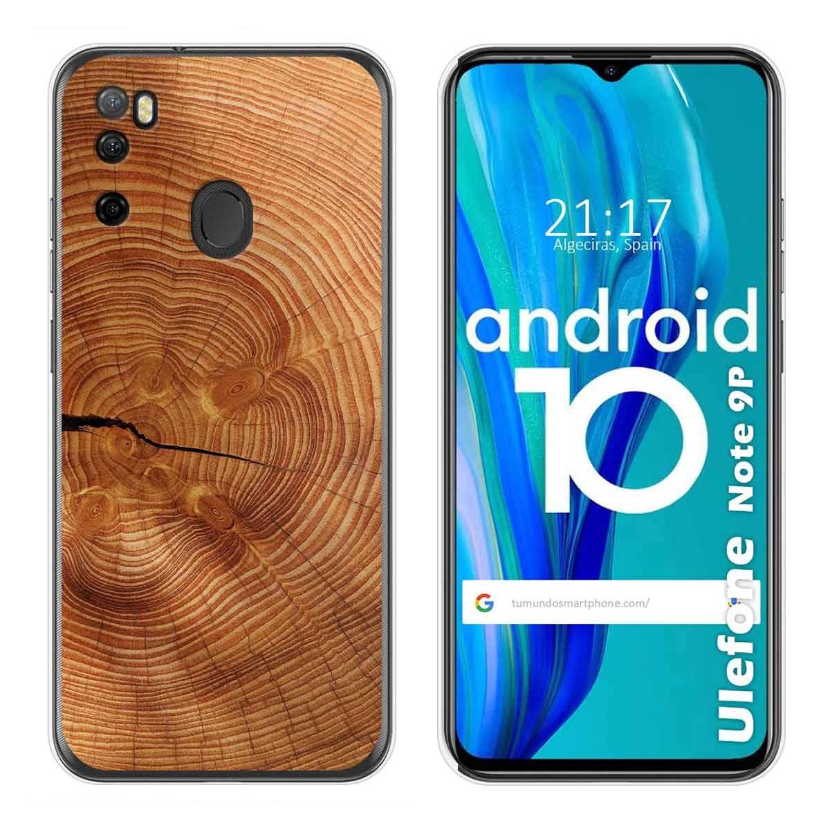 Funda Gel Tpu para Ulefone Armor Note 9P diseño Madera 04 Dibujos