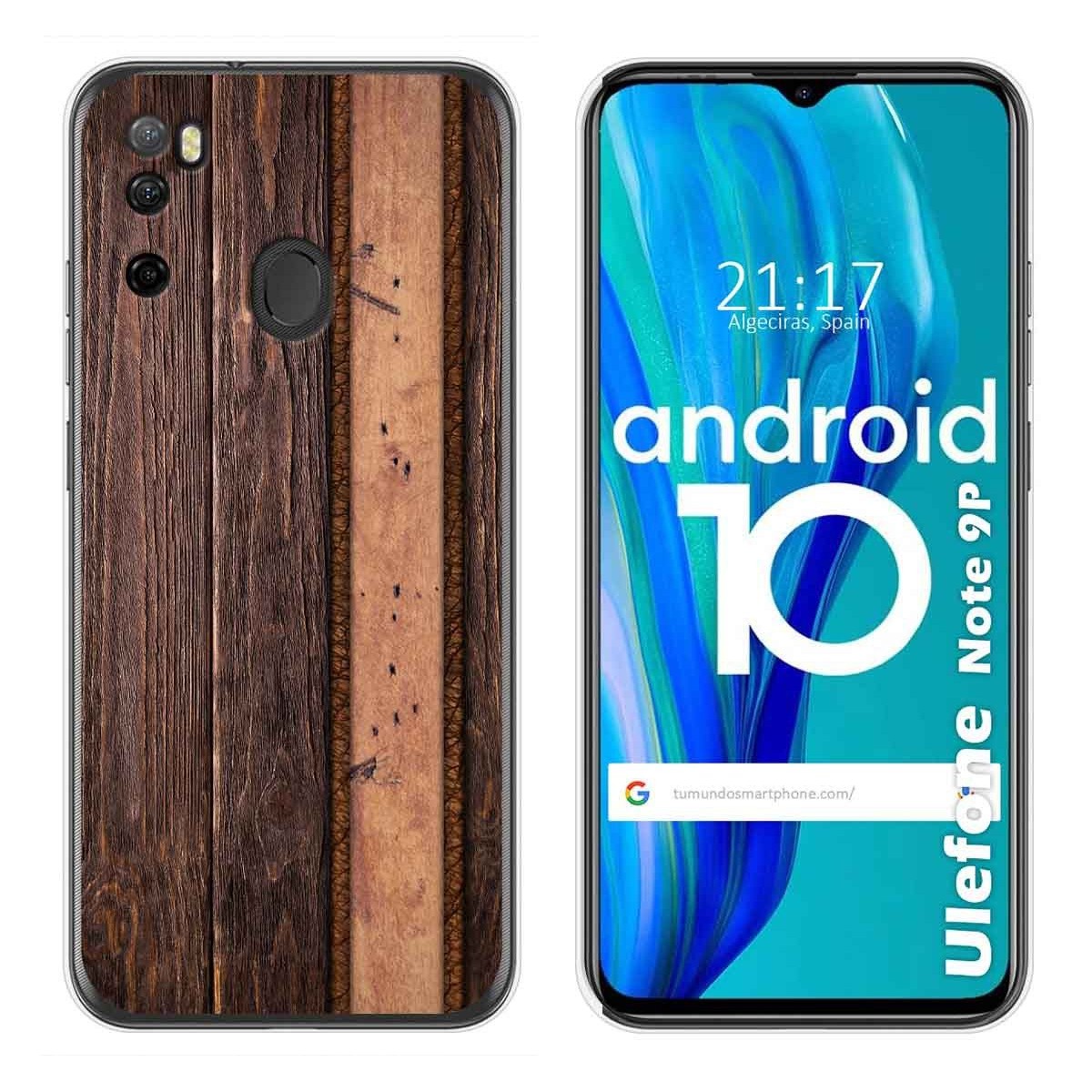 Funda Gel Tpu para Ulefone Armor Note 9P diseño Madera 05 Dibujos