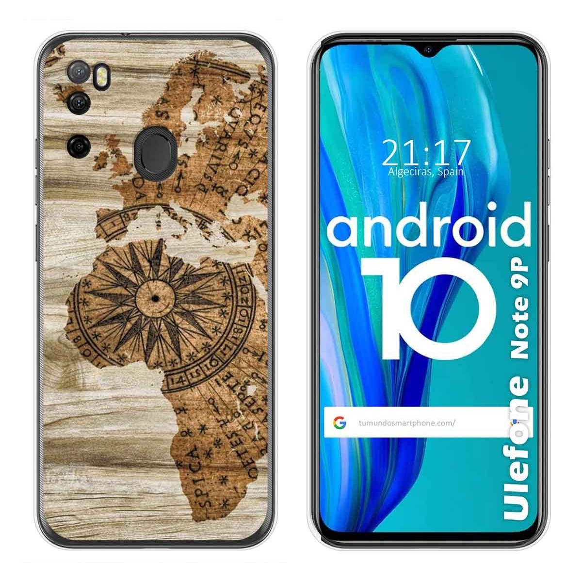 Funda Gel Tpu para Ulefone Armor Note 9P diseño Madera 07 Dibujos
