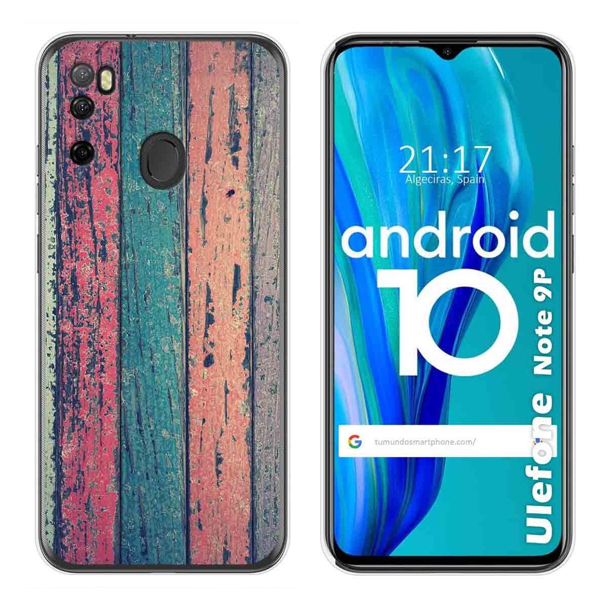 Funda Gel Tpu para Ulefone Armor Note 9P diseño Madera 10 Dibujos