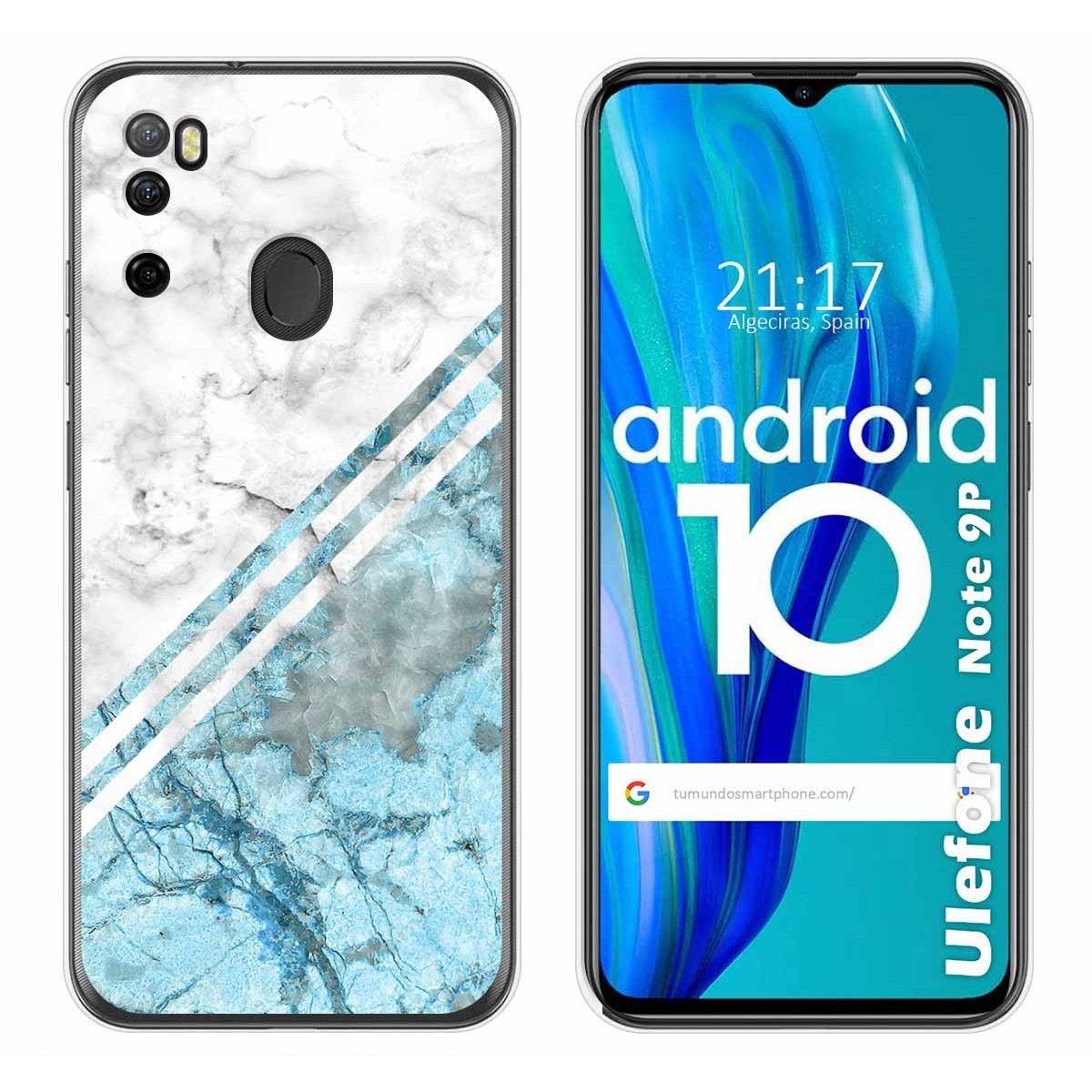Funda Gel Tpu para Ulefone Armor Note 9P diseño Mármol 02 Dibujos