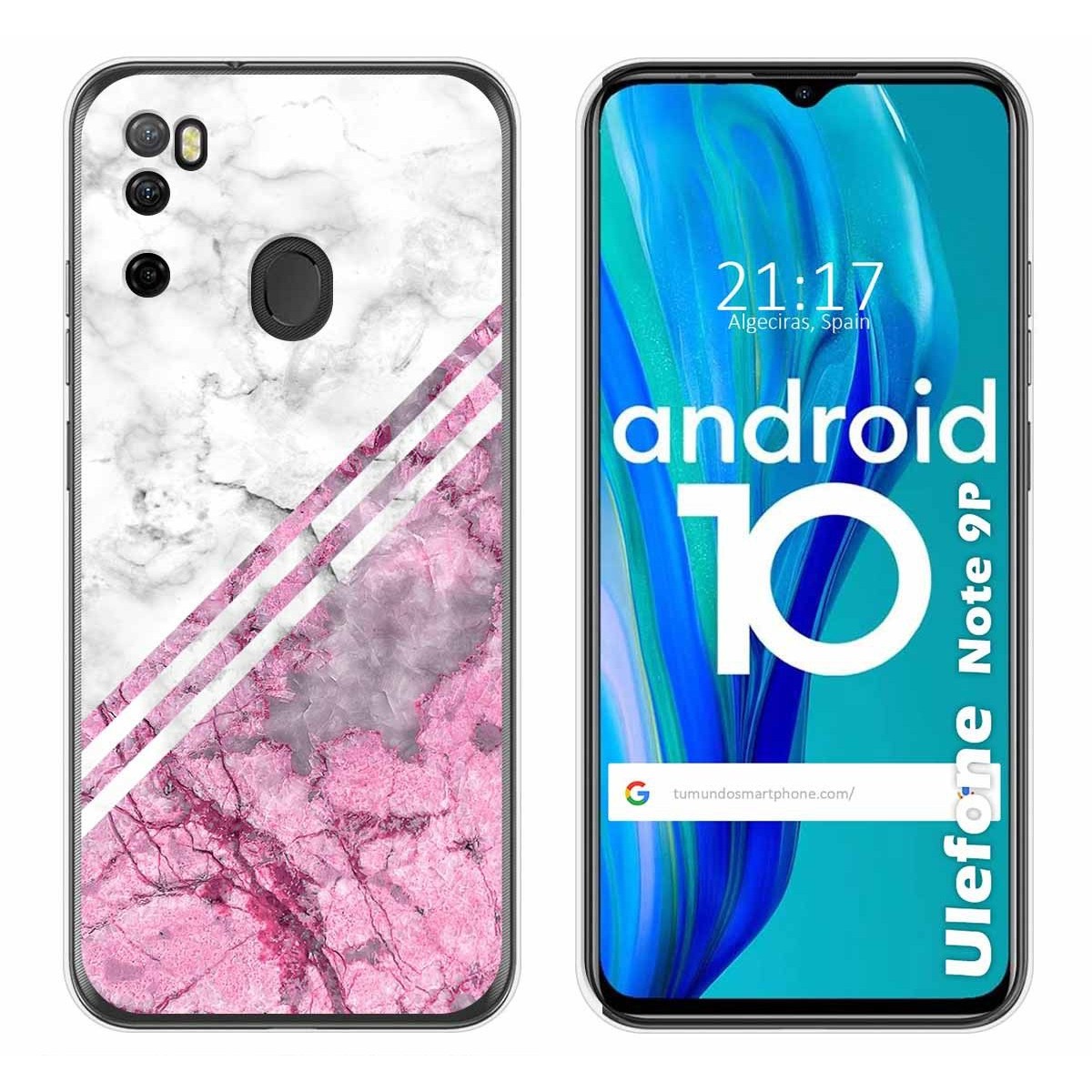 Funda Gel Tpu para Ulefone Armor Note 9P diseño Mármol 03 Dibujos