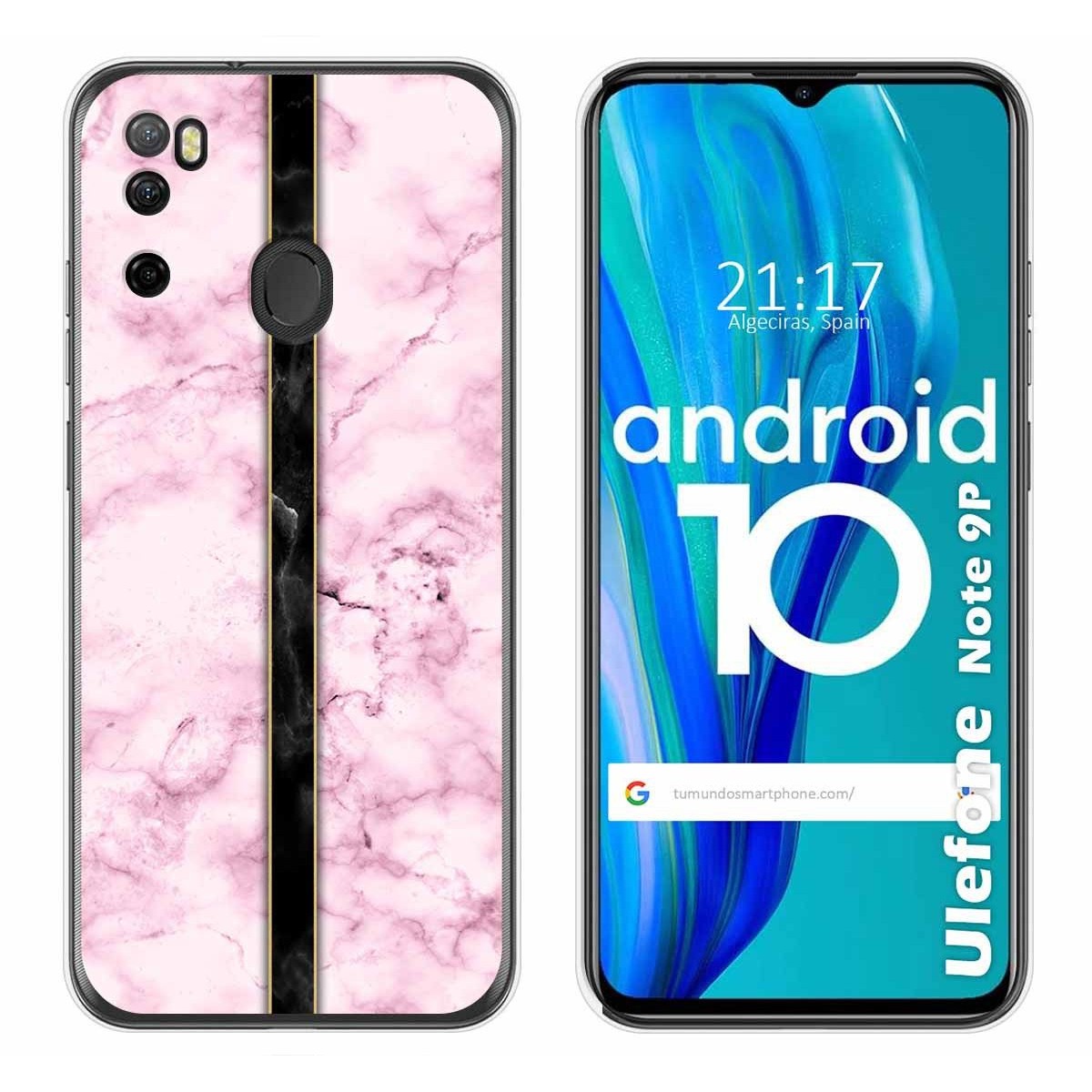 Funda Gel Tpu para Ulefone Armor Note 9P diseño Mármol 04 Dibujos